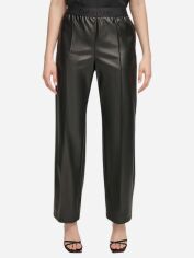 Акція на Штани зі штучної шкіри жіночі Calvin Klein 464078540 XS Чорні від Rozetka