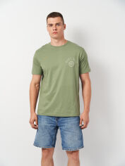 Акція на Футболка бавовняна чоловіча GANT Garment Washed Tshirt 2003254-375 S Зелена від Rozetka