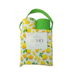 Акція на Набор полотенец кухонных вафельных 2 шт Lemon Soho 40х60 см - 2 шт від Podushka