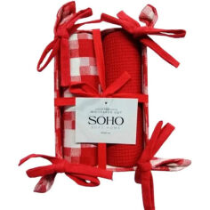 Акція на Набор полотенец кухонных вафельных White&amp;Red Soho 40х60 см - 2 шт від Podushka