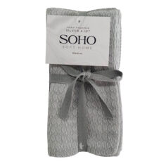 Акція на Набор полотенец кухонных вафельных Silver Soho 40х40 см - 4 шт від Podushka