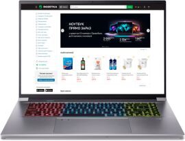 Акція на Ноутбук Acer Predator Triton Neo 16 PTN16-51-963G (NH.QSAEU.005) Sparkly Silver / 16" IPS WQXGA 240 Гц / Intel Core Ultra 9 185H / RAM 32 ГБ / SSD 1 ТБ / RTX 4060, 8 ГБ / 4-Zone RGB від Rozetka