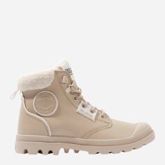 Акція на Жіночі зимові черевики високі Palladium Pampa Hi Snow Warm 94380-235-M 39.5 (6UK) 25 см Бежеві від Rozetka