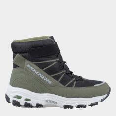 Акція на Підліткові зимові черевики для хлопчика Skechers 660092L BKOL 39.5 Сірі від Rozetka