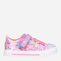 Акція на Підліткові з підсвіткою кеди для дівчинки Skechers Twinkle Sparks Unicorn Dreaming 314803L 35 Рожеві від Rozetka