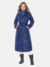 Акція на Куртка зимова довга жіноча Braggart 73221 44 (XS) Синя від Rozetka