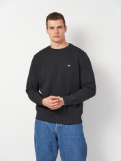 Акція на Світшот чоловічий GANT Reg Shield C-Neck Sweat 2006065-5 XL Чорний від Rozetka