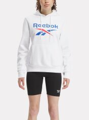 Акція на Худі утеплене жіноче Reebok Identity Big Logo Fleece Hoodie 100071943 S Біле від Rozetka