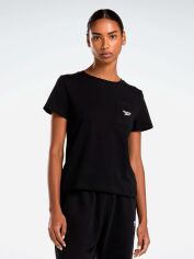 Акція на Футболка бавовняна жіноча Reebok Identity Small Logo Tee 100031101 M Чорна від Rozetka