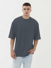 Акція на Футболка бавовняна оверсайз чоловіча Ray Oversize Unisex U0104M 2XL/3XL Dark Grey від Rozetka