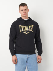Акція на Худі чоловіче Everlast Cappuccio Felpa 37M297D80-20GD M Чорне із золотистим від Rozetka
