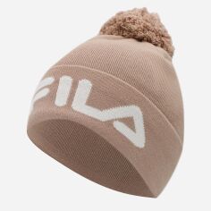 Акція на Дитяча зимова шапка-біні з помпоном для дівчинки FILA 123411-CW 52-54 Бежевий/Білий від Rozetka