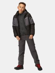 Акція на Підліткова зимова куртка для хлопчика Regatta Lofthouse VII RKN144-28P 135-140 см Чорний/Сірий від Rozetka