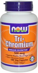 Акція на Now Foods TRI-CHROMIUM 500 Mcg + CINNAM 180 Vcaps Три-Хромиум від Stylus