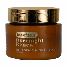 Акція на Відновлювальний нічний крем для обличчя Face Facts Overnight Renew Restoring Night Cream, 50 мл від Eva