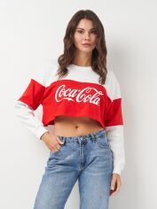 Акція на Светр жіночий Zara 5643/820 M Білий/Червоний від Rozetka