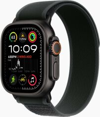 Акція на Apple Watch Ultra 2 Gps + Cellular 49mm Black Titanium Case with Black Trail Loop - S/M (MX4U3) від Stylus