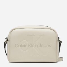 Акція на Сумка крос-боді через плече жіноча Calvin Klein K60K612220-01R Екрю від Rozetka