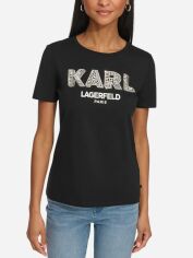 Акція на Футболка жіноча Karl Lagerfeld 702296870 M Чорна від Rozetka