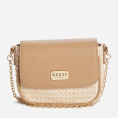 Акція на Сумка жіноча Guess 640503915 Бежевий/Коричневий від Rozetka