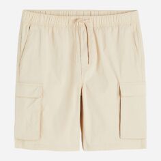 Акція на Шорти короткі чоловічі H&M 1062247wer S Світло-бежеві від Rozetka