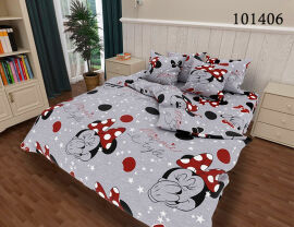 Акція на Постельное белье для детской кроватки Мышка grey 101406 бязь Selena Детский комплект від Podushka