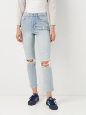 Акція на Джинси Slim Fit жіночі H&M 0387924_дірки 29 Темно-блакитні від Rozetka