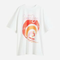 Акція на Футболка бавовняна жіноча H&M 10024715wer XS Біла від Rozetka