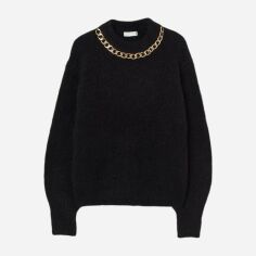 Акція на Светр в'язаний жіночий H&M 9475852wer XS Чорний від Rozetka