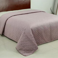 Акція на Покрывало стеганое Velvet Dutch Romb Lavander Soho 200х220 см від Podushka