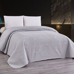 Акція на Покрывало стеганое Romance Silver Soho 230х250 см від Podushka