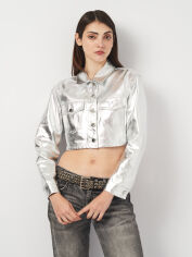 Акція на Куртка жіноча Zara 1889/162 XS Срібна від Rozetka