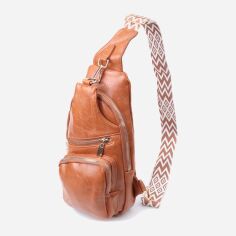 Акція на Сумка слінг через плече жіноча середня Vintage leather-22751 Руда від Rozetka