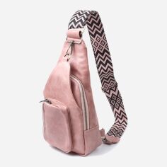 Акція на Сумка слінг через плече жіноча середня Vintage leather-22772 Рожева від Rozetka