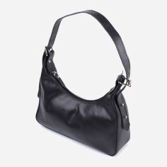 Акція на Сумка багет жіноча з натуральної шкіри середня Shvigel leather-22834 Чорна від Rozetka