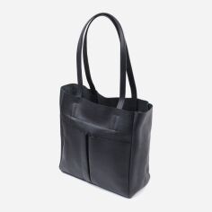 Акція на Сумка шопер жіноча з натуральної шкіри середня Shvigel leather-22845 Чорна від Rozetka
