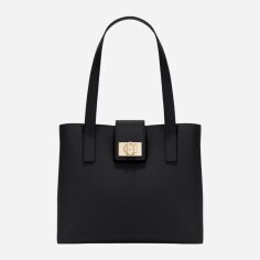 Акція на Сумка шопер жіноча з натуральної шкіри середня Furla 1927 M Tote 28 Soft WB01098HSF000O6000 Чорна від Rozetka