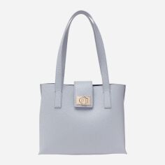 Акція на Сумка шопер жіноча з натуральної шкіри середня Furla 1927 M Tote 28 Soft WB01098HSF000AR300 Світло-блакитна від Rozetka