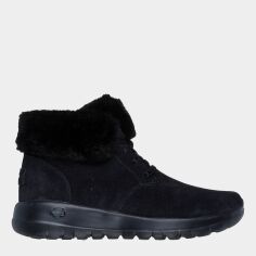 Акція на Жіночі зимові черевики низькі Skechers 144334 BBK 36.5 (6.5US) 23.5 см Чорні від Rozetka