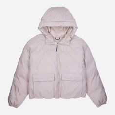 Акція на Куртка демісезонна коротка з капюшоном жіноча Converse 10026803-251 XS Рожева від Rozetka