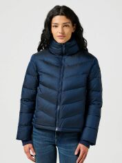 Акція на Куртка зимова коротка жіноча Wrangler 112356503 M Темно-синя від Rozetka