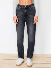 Акція на Джинси Regular Fit жіночі Trendyol TWOAW24JE00061 38 Чорні від Rozetka