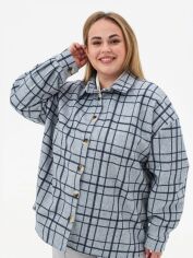 Акція на Сорочка утеплена оверсайз жіноча Garne Beka 3042375 L-XL Синя від Rozetka