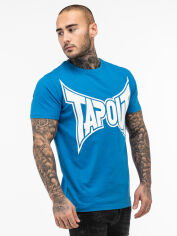 Акція на Футболка бавовняна довга чоловіча Tapout 940049-3610 S Блакитна з принтом від Rozetka