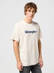 Акція на Футболка бавовняна довга чоловіча Wrangler 112350523 XL Біла від Rozetka