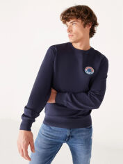Акція на Світшот чоловічий Wrangler W6L7I4 XL Темно-синій від Rozetka
