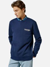 Акція на Світшот чоловічий Wrangler 112357328 L Темно-синій від Rozetka