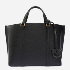 Акція на Сумка шоппер жіноча з натуральної шкіри Pinko Miranda Shopper Classic 104515A29O-Z99Q Чорна від Rozetka