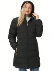 Акція на Куртка демісезонна подовжена з капюшоном жіноча SHEIN GD-00084961 2XL Чорна від Rozetka