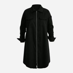 Акція на Куртка демісезонна подовжена жіноча SHEIN GD-00083944 4XL Чорна від Rozetka